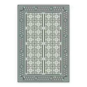 Vintage Vinyl rug Patchwork Azulejos pattern