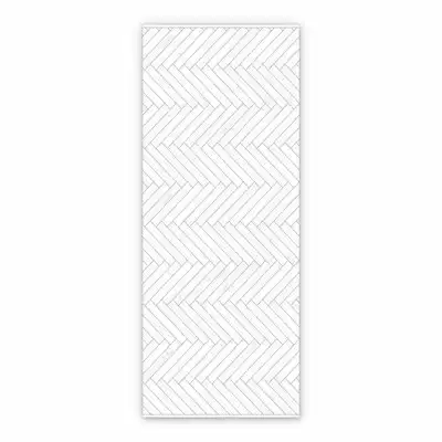 Vinyl floor mat for bathroom Classic pattern in herringbone