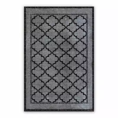 Vinyl rug Moroccan fabric pattern