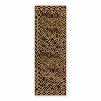 Vintage Vinyl floor mat old ethnic pattern