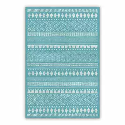 Vinyl hall runner Scandinavian stripes
