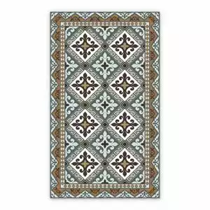 Vinyl floor mat Azulejos flowers