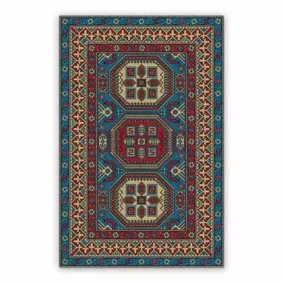 Vinyl floor mat for bathroom Pixel Persian Pattern