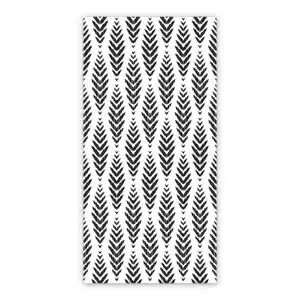 Vinyl outdoor rug Abstraction. Black leaves