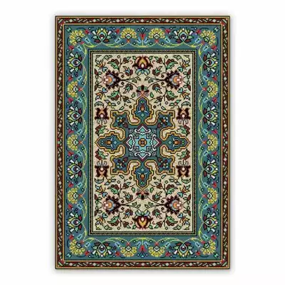 Vinyl runners for hallways Dotted green pixel pattern