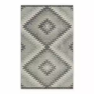 Vinyl floor mat for kitchen Zohr gray geometry pattern