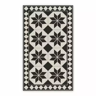 Vinyl rug Geometry Flowers Romanes