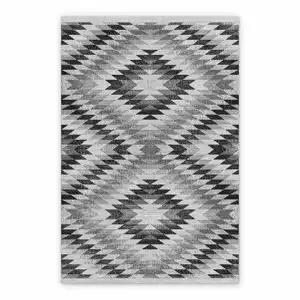 Vinyl rugs for liVing room Zohr Boho Gray