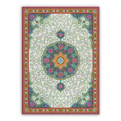 Vinyl outdoor rug Abstraction. Dotted flowers