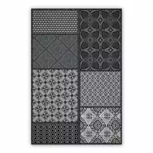 Vinyl floor mat for kitchen Patchwork geometry abstraction