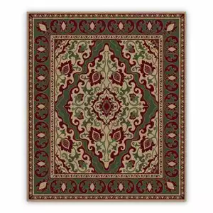 Vinyl floor mat for bathroom Vegetation Abstraction Ornaments