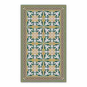 Vinyl rugs for dining room Abstraction. Damask flowers