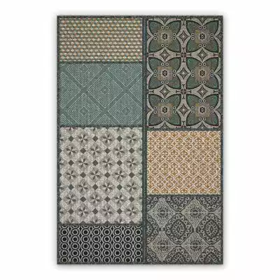 Vinyl rugs for bathroom Patchwork Abstraction Boho
