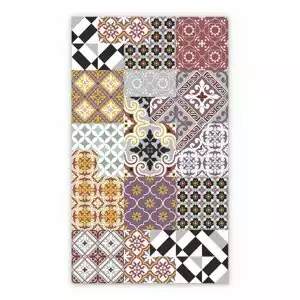 Vinyl floor mat for kitchen Patchwork Azulejos tiles