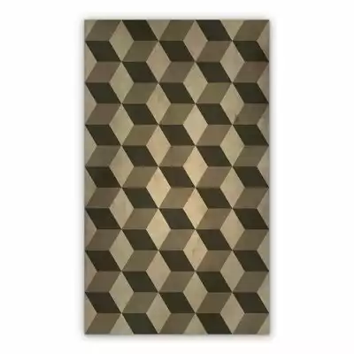 Vinyl rugs for kitchen 3D geometric squares