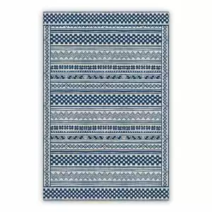 Vinyl floor mat for kitchen Geometric stripes grille