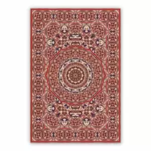 Vinyl floor mat for office chair Persian mandala pattern