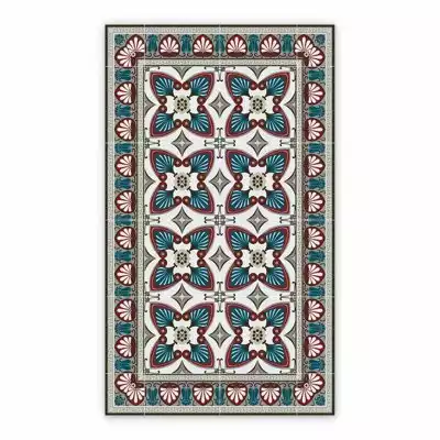 Vinyl rugs for kitchen Flowers peacock tail