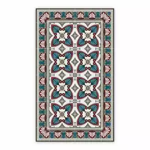 Vinyl rugs for kitchen Flowers peacock tail