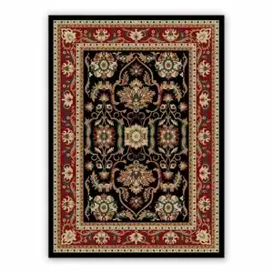 Vinyl runners for hallways Dark Persian Pattern